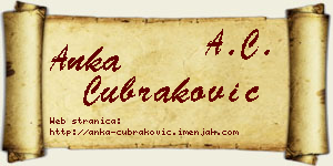 Anka Čubraković vizit kartica